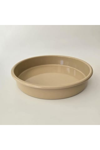 Emaye Yuvarlak Fırın Tepsisi Bej-2 Bej