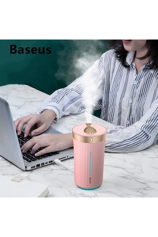Baseus Whale Araç Ve Ev Ultrasonik Hava Nemlendirici Gece Lambası- 5775 Begonvil