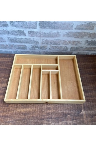45x35 Cm Ahşap Kaşıklık Çekmece İçi Yemek Takımı Ve Servis Gereçleri Düzenleyici Organizer