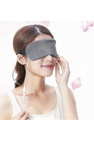 Lichen Elektrikli Isıtmalı Göz Maskesi, Usb Isıtıcı Göz Maskesi, Gri