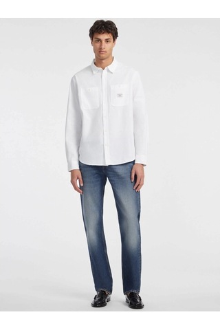 Guess Erkek Beyaz Uzun Kollu Cep Gömlek Beyaz