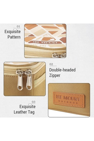 Tongxida Kamp Malzemesi Barbekü Çabuk Erişimli 9'lu Baharat Seti, Oxford Kumaş Taşınabilir Depolama Çantası, Koyu Kahverengi Ç Çok Renkli