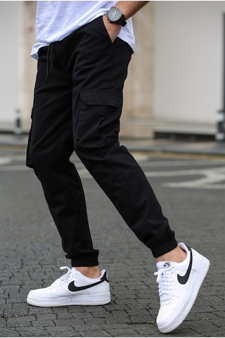 Madmext Erkek Siyah Kargo Cep Pantolon 5447 Siyah