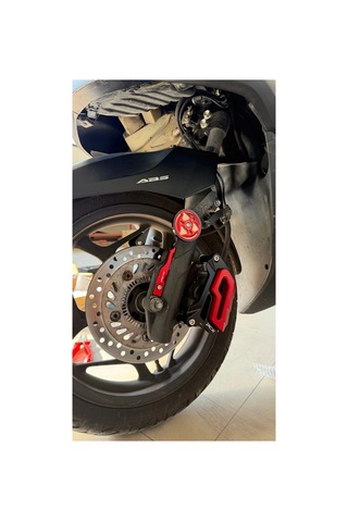 Honda Pcx Kırmızı Renk Abs Sensör Koruyucu, Kaliper Koruyucu, Reflektör Üçlü Set