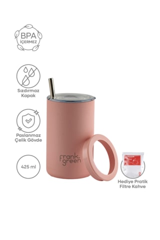 Frank Green Pembe Pipetli Termos 425 ML No:127