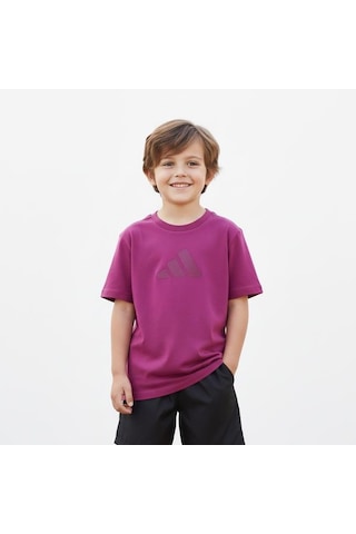 Adidas Fl Logo Çocuk Bej Tişört Bej