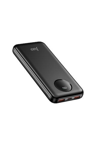 Juo MT03277 10000 mAh 22.5 W Dijital Led Ekranlı Taşınabilir Hızlı Şarj Powerbank Siyah