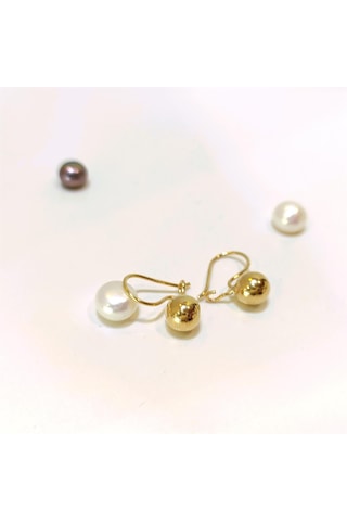 Altın Ürünler 7 MM Sallanan Top Küpe