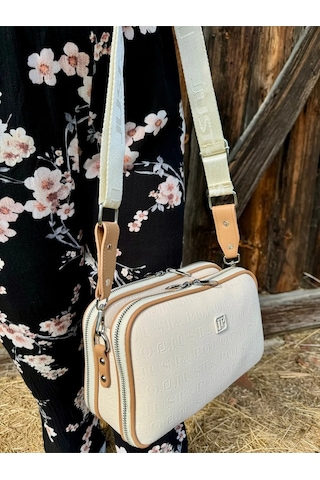Just Polo Kadın Ayarlanabilir Askılı Günlük Kullanıma Uygun Şık Çapraz Ve Omuz Çantası P234023mh Krem Camel