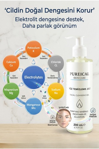 Pureical Nemlendirici Yüz Temizleme Jeli 200 ML