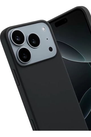 Hmngoakkllby Apple Apple iPhone Uyumlu 17 Pro/18 Pro First Silikon - Siyah Akllhmng standart