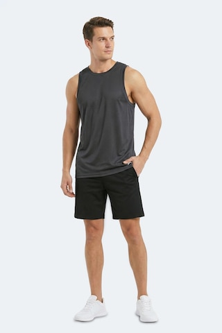 Slazenger Korba Erkek Kolsuz Koyu Gri Tişört Koyu Gri