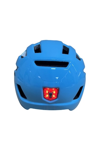 Asistan Bisiklet Kask Ks-28 Koruyucu Gözlüklü Bisiklet Motosiklet Kaskı Medium Beden Buz Mavi Renk