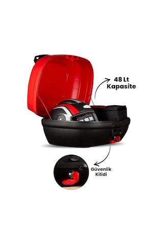 First Bag 48 Litre Motosiklet Çantası Kırmızı