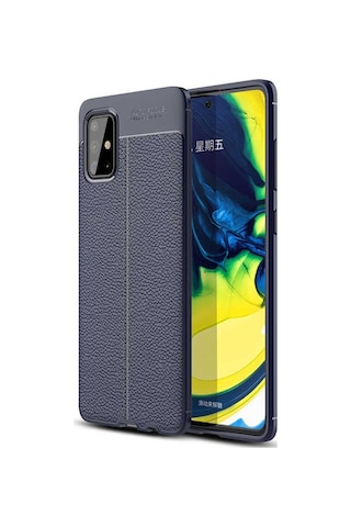 Samsung Uyumlu Galaxy A71 Kilif Deri Tarzi Niss Silikon Case 400772802