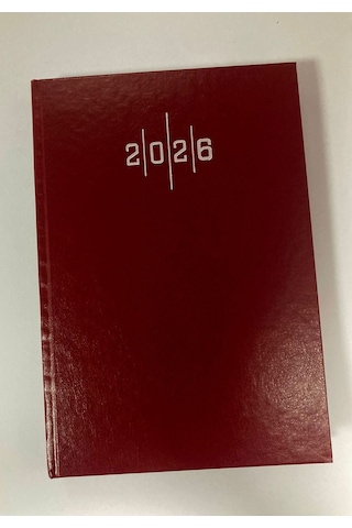 2025 Ajanda Ekonomik Cilt Bezli Çizgili Günlük Ajanda 14x20 Cm Bordo Renk Gönderilecektir. Bordo