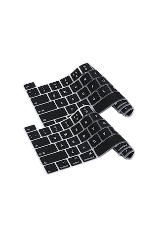 Apple Uyumlu MacBook Pro 13' 2020 A2338 (M1) Silikon Klavye Koruyucu Touchbar
