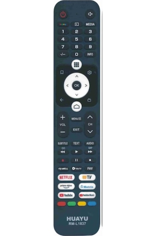 Haier Uyumlu Youtube-netflix-prime Video Tuşlu Led Tv Kumanda Huayu Rm-l1837