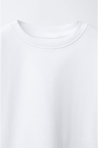 Fasardi Manifest Girls Logo Baskılı Oversize %100 Pamuk Kısa Kollu Unisex Çocuk Tişört Beyaz