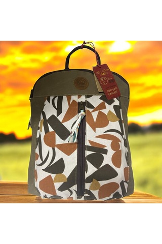 Vintage Kanvas Renkli Otantik Günlük Gezi Seyahat Sırt Çantası Lucas Bag 30 Cm X 37 Cm Kahverengi