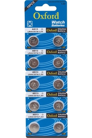Oxford AG13 LR44 357A Saat Pili 10'lu
