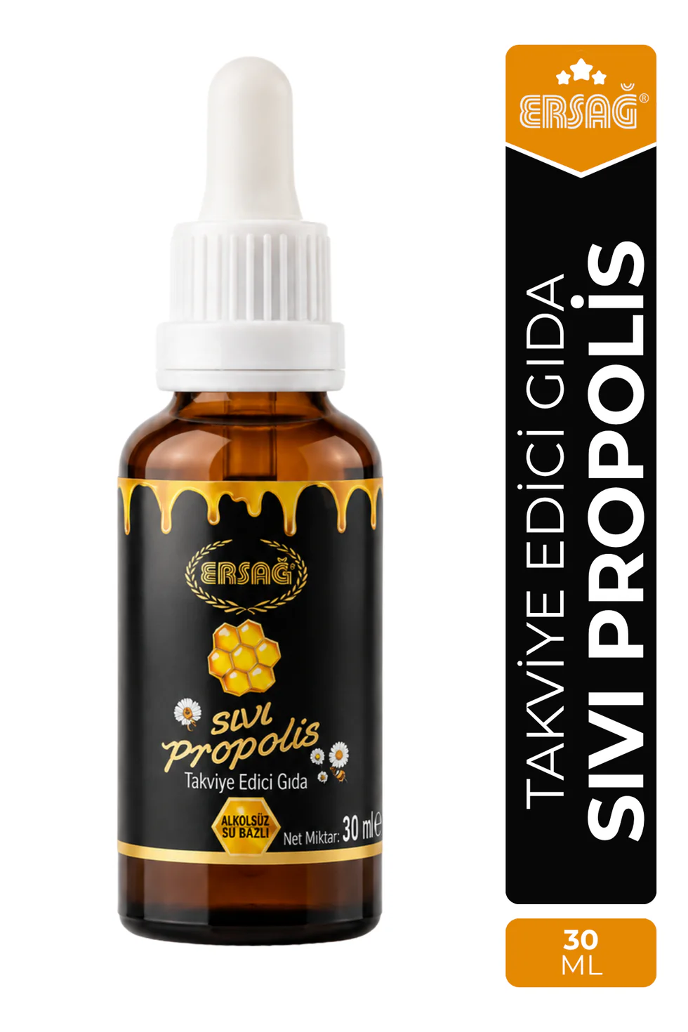Ersağ Sıvı Propolis 30 Ml Takviye Edici Gıda