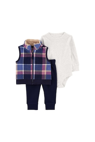 Erkek Bebek 3'lü Yelek Set-lacivert Lacivert
