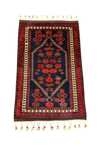 El Dokuma Sıfır Yağcıbedir 75x117 Kök Boya %100 Yün Kırmızı