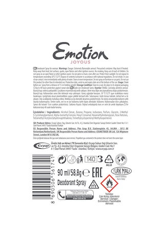 Emotion Gold Bliss & Joyous Seyahat Boy Kadın Deodorant Seti 4x90 Ml