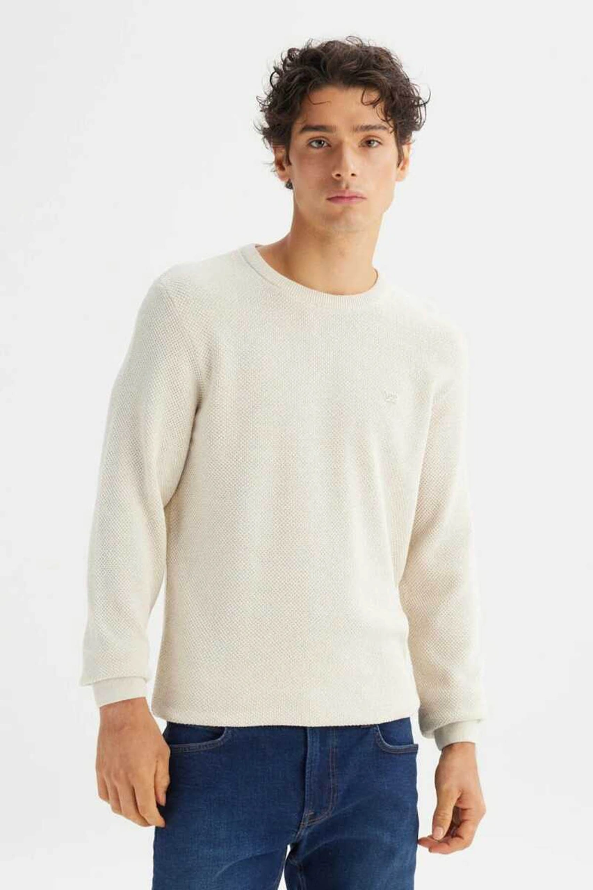 Lee Triko Ekru Erkek Kazak L2520364104 Ekru