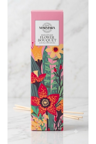 Marmara Flower Bouquet Bambu Çubuklu Ortam Kokusu Çiçek Buketi