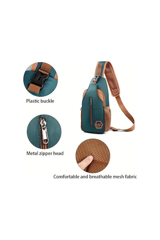 Trendooze Lumaworld Kadın Pembe Nylon Crossbody Çanta Ayarlanabilir Askı Kapasiteli Günlük Kullanışlı Pembe