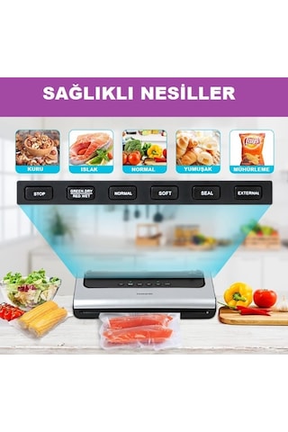 Küchen Pratic VS7210 Ev Tipi Elektrikli Vakum Makinesi + Vakum Poşeti 10 Adet
