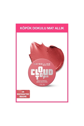 Cloudtopia Köpük Dokulu Mat Allık & Ruj 08 Enchanted Mauve 3600531717247-11049 08