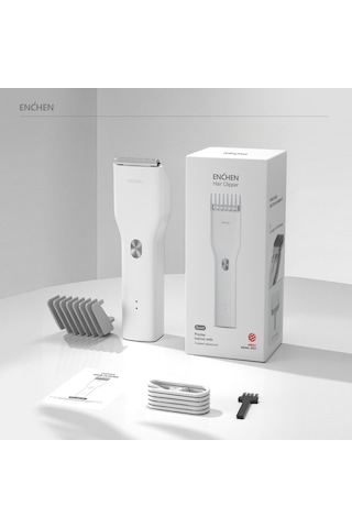 Enchen Boost Beyaz Taşınabilir Şarjlı Saç Kesim Makinesi