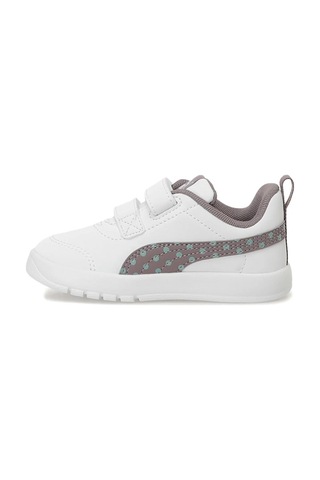 Puma 398759 06 Courtflex V3 Dotty V Inf Beyaz-mor-yeşil Çocuk Spo Beyaz