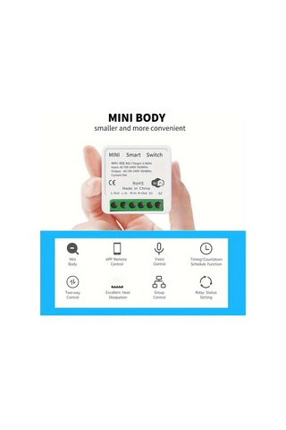 Xuweiwei Mini Akıllı Anahtar 16a 2 Adet Tuya Akıllı Hayat Uygulaması İle Kontrol Duvara Monteli Kablosuz Işık Anahtarı Ses Ve Uzaktan Kontrol