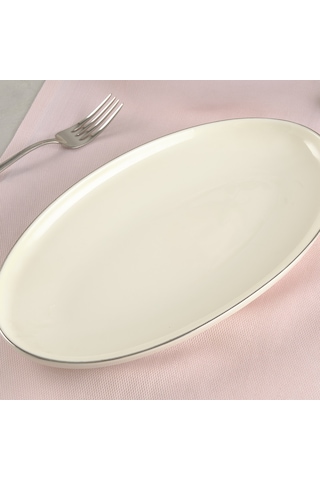 Aryıldız Hazel Platin Kayık Tabak 30 Cm Renkli