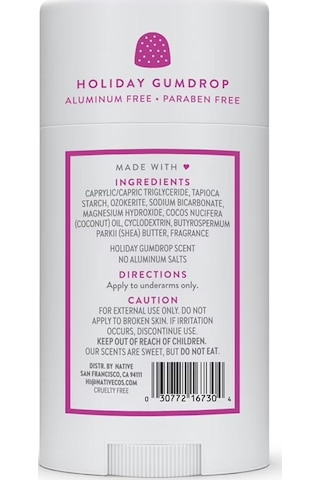 Native Holiday Gumdrop Alüminyumsuz Stick Deodorant 75gr