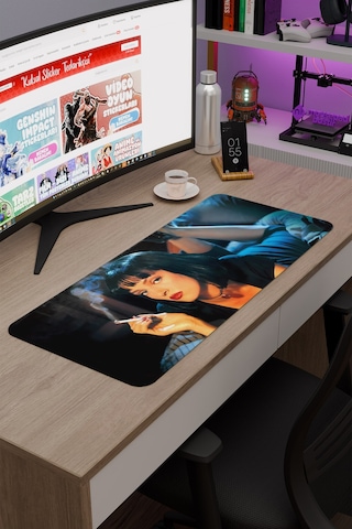 Pulp Fiction Ucuz Roman Tarantino V1 70x30 Xl Gaming Kauçuk Kaymaz Taban Mouse Pad Fare Altlığı
