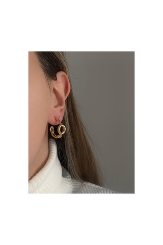 Gold Joura Küpe 2 Cm Çap Altın