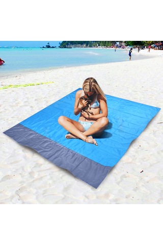 Ximistore9 Dış Mekan Çadır Battaniyesi - Su Ve Yırtılmaya Dayanıklı - Göl Yeşili + Gri - 200x210 Cm - Kamp, Piknik, Plaj İçin Göl Yeşili