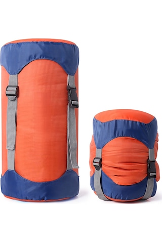Symbee Turuncu M Boylu 210t Poliester Kompresyon Çantası - 4 Ayarlanabilir Kordonlu, Taşınabilir, Kamp Ve Bisiklet Turları İçin