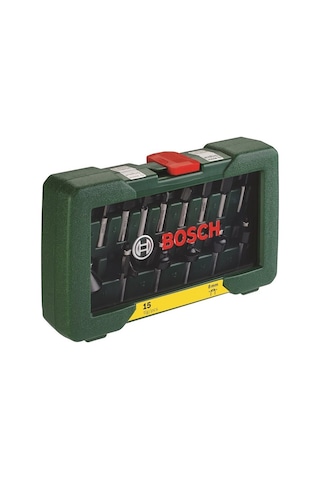 Bosch Freze Uç Seti 8 MM Şaft 15 Parça