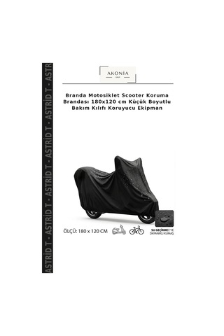 Branda Motosiklet Scooter Koruma Brandası 180x120 Cm Küçük Boyutlu Bakım Kılıfı Koruyucu Ekipman