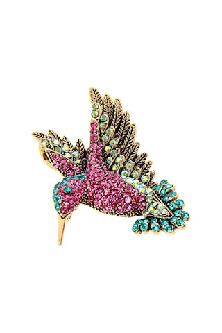Suntek Vintage Diamante Güzel Hummingbird Hayvan Broş Pin Giyim