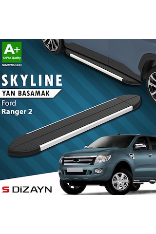 S-dizayn Ford Ranger 2 Skyline Aluminyum Yan Basamak 193 Cm 2006-2013 A+ Kalite