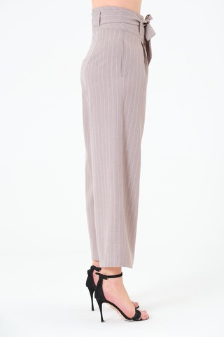 Sortie Collection Kuşaklı Pantolon Gri