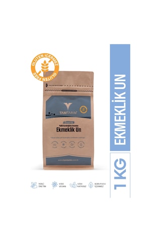 Tam Tarım Glutensiz %100 Tam Çiğ Karabuğday Unundan Ekmeklik Un 1 KG