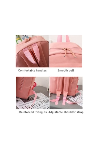 Novahub 5 Adet/kit Öğrenci Çantaları, Hafif Ve Sevimli Kız Sırt Çantası Koyu Mor, Küçük Ve Pratik Koyu Mor